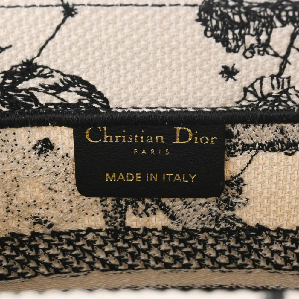 Dior Embroidered White CHRISTIAN Book Bag Zodiac Tote Black - Picture 11 of 11